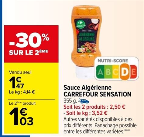 Promo Sauce Alg Rienne Carrefour Sensation Chez Carrefour