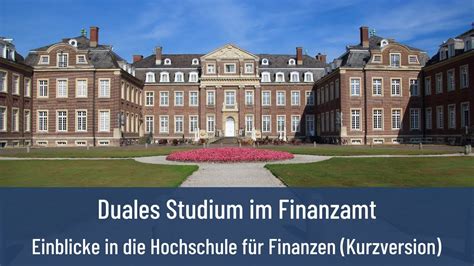 Duales Studium An Der Hochschule F R Finanzen Nrw In Nordkirchen Youtube