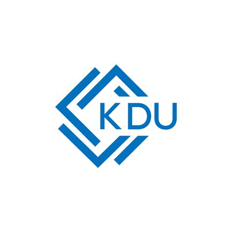 Kdu Letter Logo Design On White Background Kdu Creative Circle Letter