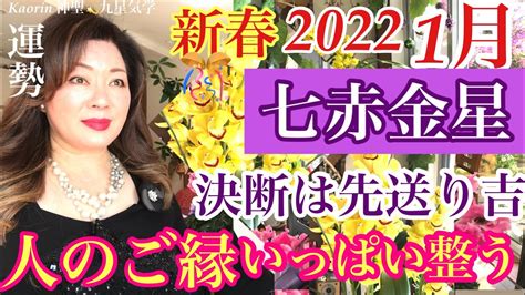 七赤金星さん 2022年 1月の運勢を九星気学の奥義『同会法』深読み＆スピリチュアルで有料級講座形式ふうに解説＆アドバイス。流されないで‥決断