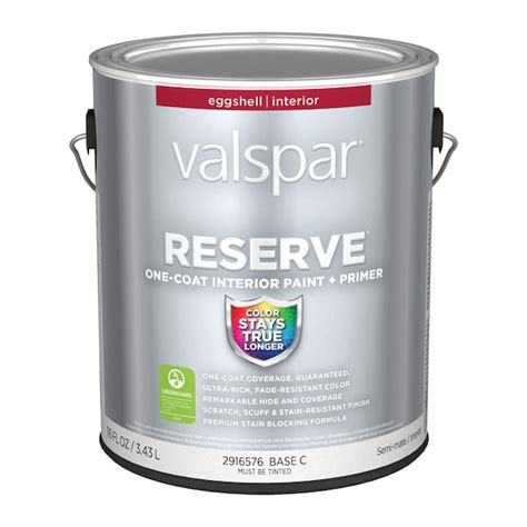 Valspar Reserve Eggshell Base Tintable Acrylic Interior Paint Primer 1 Gallon In The