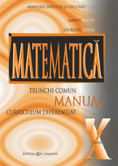 Matematica Trunchi Comun Curriculum Diferentiat Manual Pentru Clasa