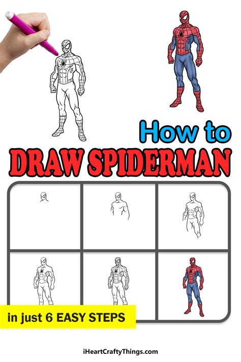 How to Draw Spiderman Realistic Step by Step Easy - Washington Chases