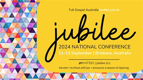 2024 Full Gospel Australia National Conference Jubilee Tickets Conference Venue Dunamis