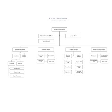 ICS org chart example | Lucidchart