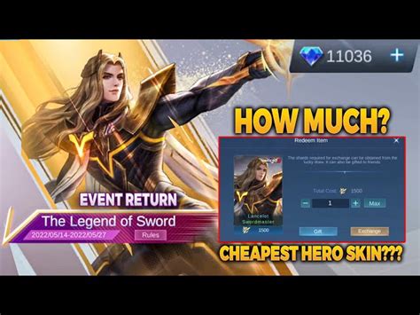 CLAIM YOUR LANCELOT HERO SKIN AVAILABLE NOW MLBB TikTok 60 OFF