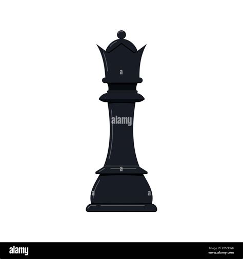 Chess piece queen vector icon isolated on white background Stock Vector ...