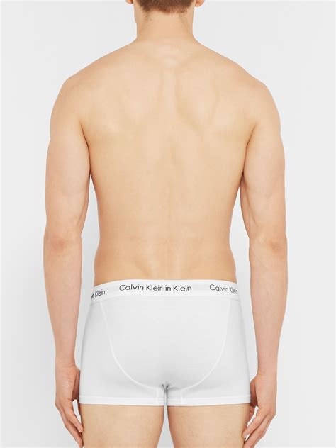 White Three Pack Low Rise Stretch Cotton Boxer Briefs Calvin Klein Underwear Mr Porter