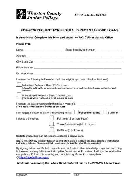 Fillable Online How To Apply For A Federal Direct Stafford Loan Fax