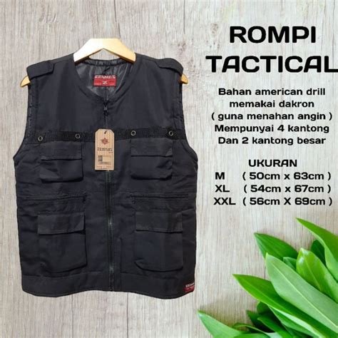 Jual Jaket Rompi Cream Army Rompi Tac Tebal Keren Rompi Pria Motor Anti