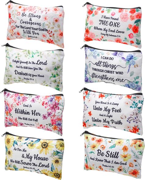 Amazon Talltalk Pcs Christian Cosmetic Bags Inspirational Bible