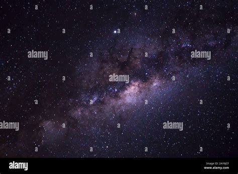 Colorful Milky Way Galaxy Viewed From The Australian Night Sky Stock