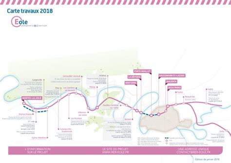 La carte des Travaux Eole en 2018 - EOLE - RER E