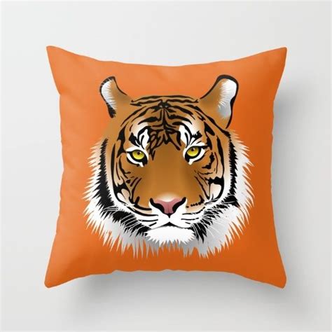 Tiger Throw Pillow By Designs Unlimited Society Tiger Throw