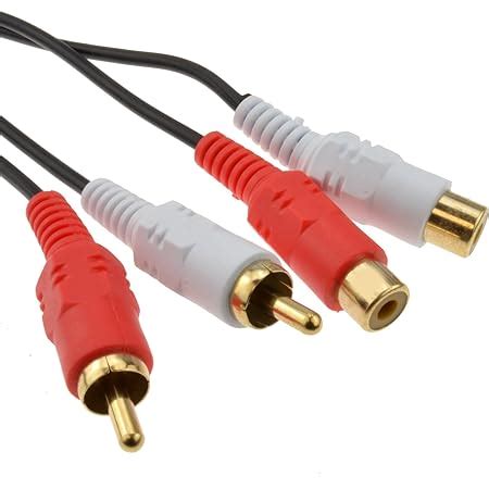 Chinch Cinch 2X Stecker Zum Buchsen Verlängerung Kabel Audio