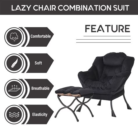 Lita Modern Lazy Chair With Ottoman Accent Contemporary Lounge Chair