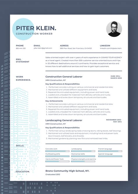 How To Craft A Construction Worker Resume Best Tips And Samples Skillhub