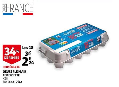 Promo Oeufs Plein Air Cocorette Chez Auchan ICatalogue Fr