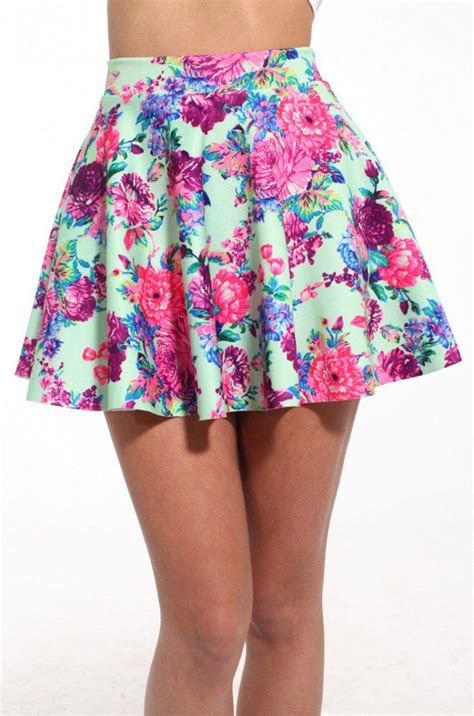 Floral Printed Skater Skirt Floral Skirt Floral Skater Skirt