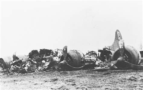 Wreckage Of Boeing B 17g 42 39822 Of 333rd Bs 94th Bg Shot Down By Luftwaffe Fighters On January