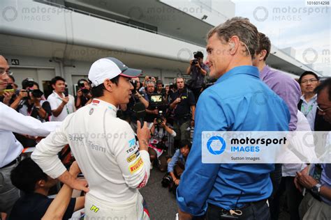 Kamui Kobayashi Jpn Sauber Talks With David Coulthard Gbr Bbc