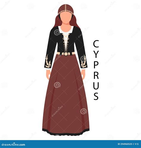 Woman in Cypriot Folk Costume. Culture and Traditions of Cyprus Stock