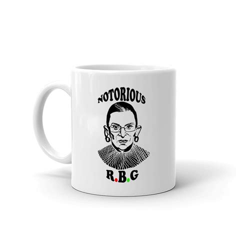 Notorious Rbg Coffee Mug Ruth Bader Ginsburg Feminist Mugs For Etsy