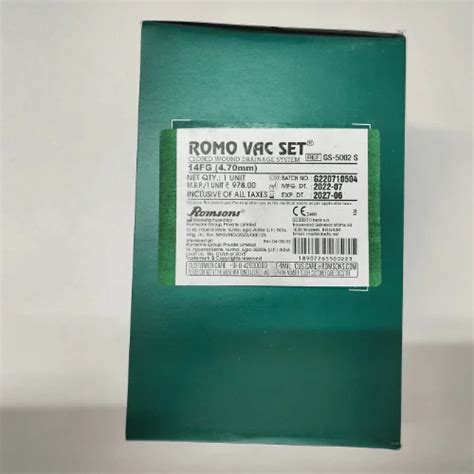 Order Romsons Romo Vac Set Fg Wound Closure Suction Online