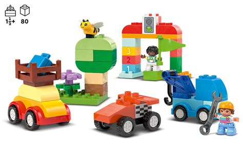 LEGO DUPLO Classic Steinebox Autos Und LKWs Spielset Mit Fahrzeugen