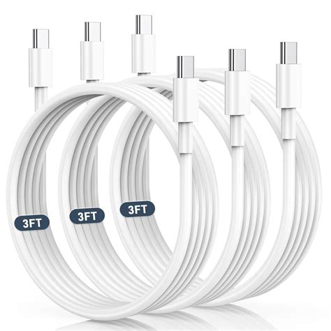 Usb C To Usb C Cable【33ft 3pack】60w3a Usb C Cable Type C Fast Charging Cable For Iphone 15