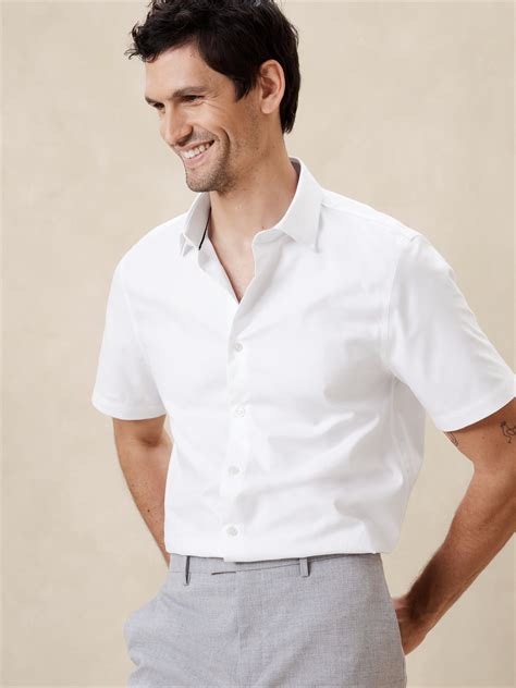 Slim Short Sleeve Dress Shirt Banana Republic Factory