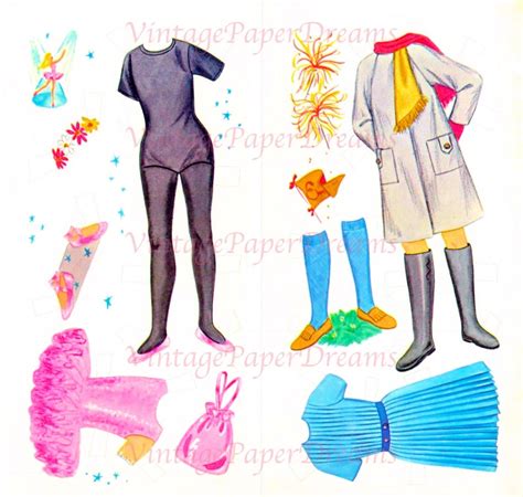 Vintage Paper Doll Printable Pdf Skipper Paper Doll S S Paper