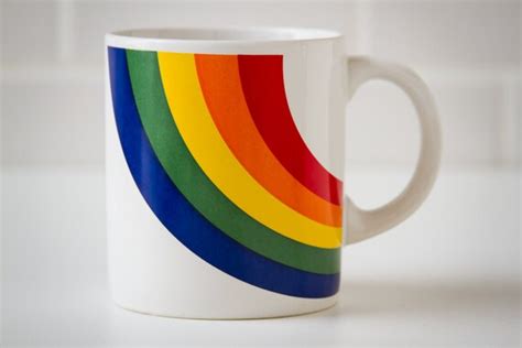 The Rainbow Coffee Mug By F T D A Classic Vintage Retro