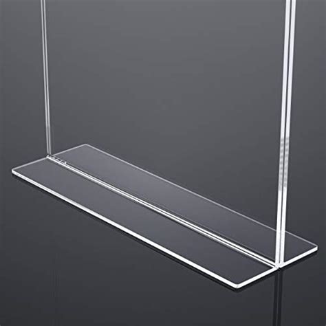 NIUBEE Acrylic Sign Holder 8 5x11 Inches 6 Pack Horizontal T Shape