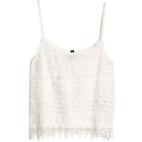 White Lace Tank Top Handm