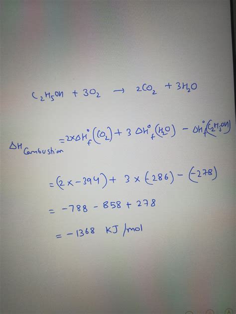 Given The Following Cs O2g → Co2g Δ H 394 Kjmol 2h2g