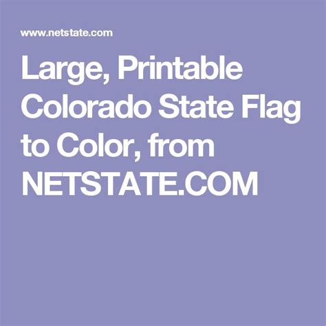 large printable colorado state flag  color  netstatecom