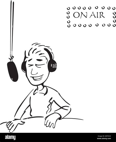 Locutor De Radio Para Colorear Imprimir E Dibujar Dibujos Colorear