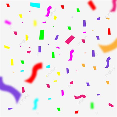 Fundo Transparente Colorido Confetti Png Vetor PNG Fundo Confete