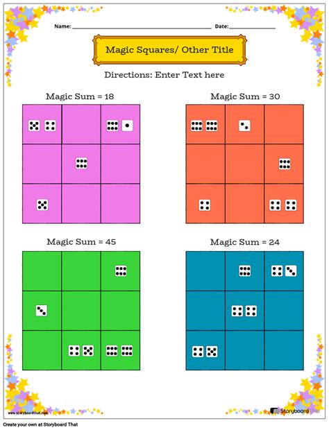 Magic Square Puzzles Worksheets Library