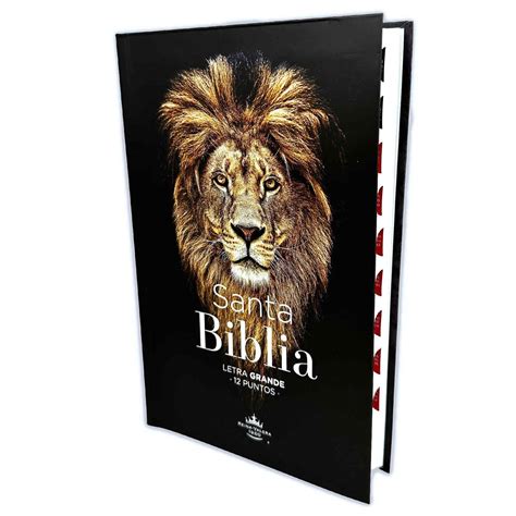 Buy Biblia Leon Letra Grande Puntos Reina Valera Con Indice