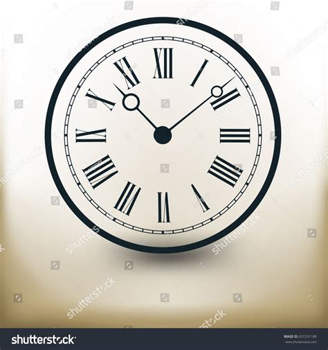 Simple Symbolic Image Old Wall Clock Stock Vector Royalty Free