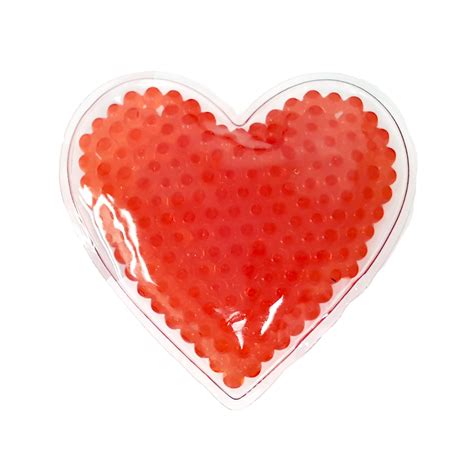 HC 08 R Red Heart Hot Cold Pack With Gel Beads