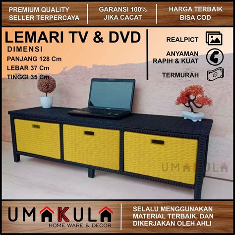 Jual Lemari Rotan Sintetis Laci Meja Tempat Tv Dan Dvd Rak Bufet