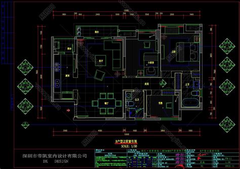 现代家居住宅cad施工图，cad建筑图纸免费下载 素材下载易图网cad设计图纸库