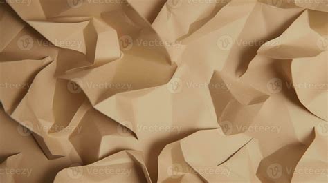 Close Up Of Crumpled Brown Paper Texture Background With Copy Space