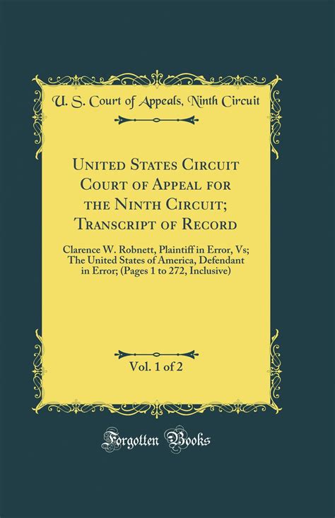 United States Circuit Court Of Appeal For The Ninth Circuit Transcript