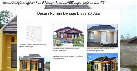 Desain Rumah Dengan Biaya Juta