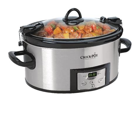 Crock Pot 6 Quart Cook And Carry Slow Cooker Programmable Stainless Steel 57 L Canadian Tire