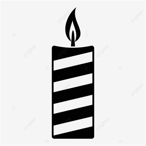 Simple Candle Clipart Transparent Background Christmas Candle Icon